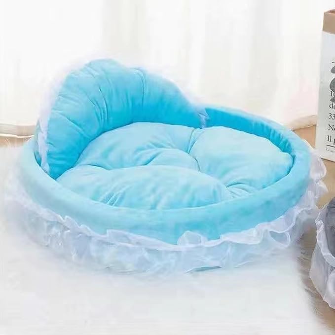 Creative Princess Lace Pet Bed Ruffled Nest for Dogs and Cats Soft Plush Comfortable Princess Sofa Pet Bed