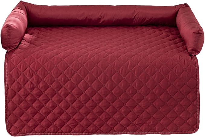 Dog Bed Cover & Couch Protector - Anti-Slip & Waterproof Pet Pad, Cozy Nest for Dogs, Ideal for Sofa, Bed & Car Seat Cushion - Furniture Protector Red L