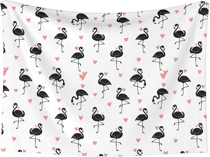 Pet Blanket for Travel and Home, Flamingo, Reversible Plush Dot Design with Soft Grip Texture on One Side Perfect for Car Seats Moving Vehicles