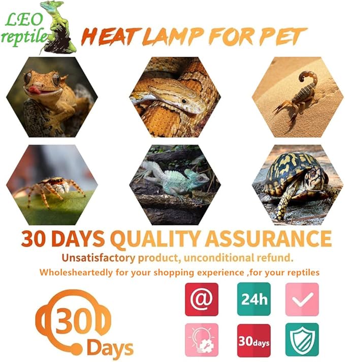 Leoterra 2PCS 50w Ceramic Heat Emitter, Infrared Heat Lamp Bulbs Ceramic Heat Lamp for Reptile Tank,Hedgehogs, Chicken coop, Dog House, Cat Use,Strong Durable and Powerful,Gives Off No Light (50w)