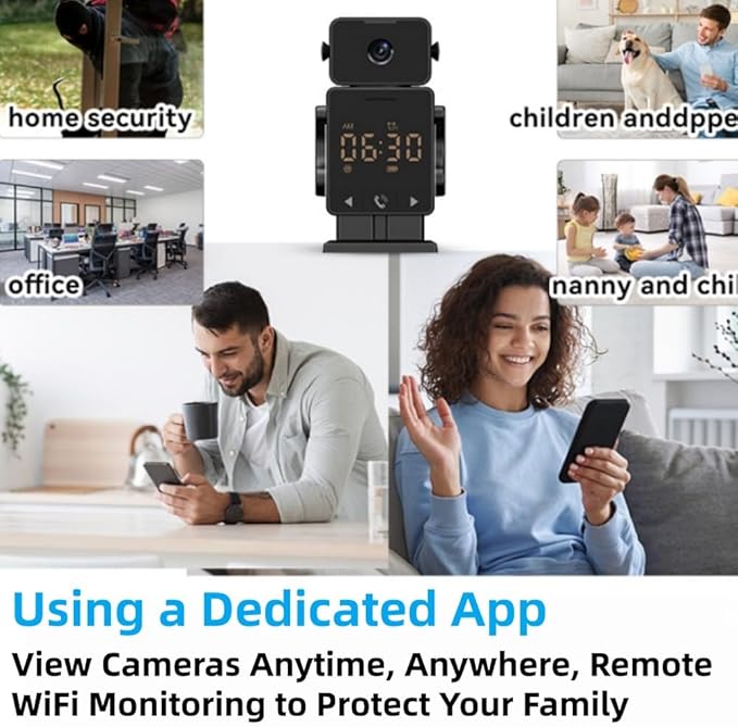 Indoor Camera Robot, 3MP 5g/2.4ghz WiFi Pet Robot Cam with Phone App, Nanny Cam Dog Cam with Audio/Video, Spy Camera 2-Way Audio Motion Tracking 7/24 Night Vision