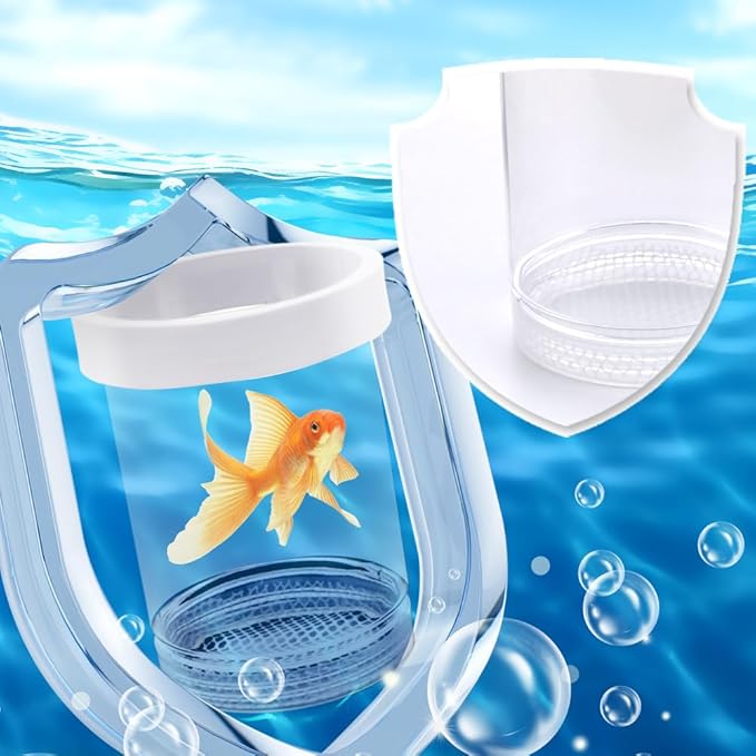 2 Pack Floating Hatching Box Acrylic Suspended Fish Tank Isolation Box Breeding Box Fish Egg Isolation Net Incubation Box (L-Fine Mesh and M-Coarse Mesh)