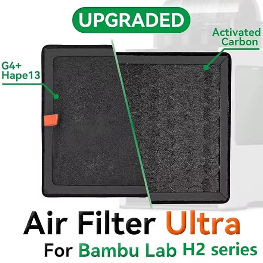 Air Filter for Bambu Lab H2D/H2S/H2C 3D Printers Filament Absorption Filter