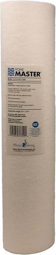 Home Master Whole House 4-Layer Sediment 25 to 1 Micron, Radial Flow GAC Carbon