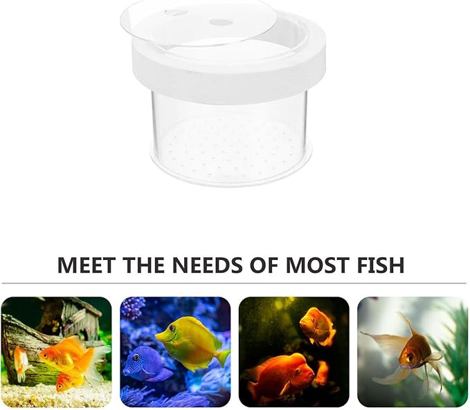 Floating Fish Breeding Box with Lid : Transparent Acrylic Guppy Breeder Box Fish Breeding Tanks for Clownfish Shrimp, 4.72X4.72X3.14in