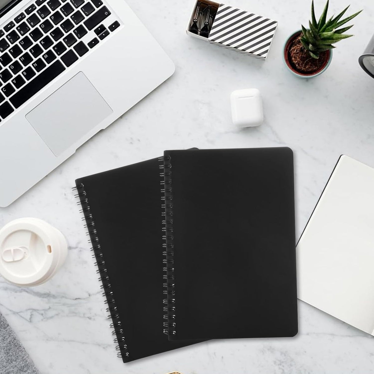 MIVIDE 48 Pack A5 Spiral Notebooks, Black Ruled Notebooks Bulk, 8 x 5.9 Inch 120 Pages Spiral Lined Notebook Journal, Lined Travel Bulk Writing Paper Notebook for School Business Office Supplies