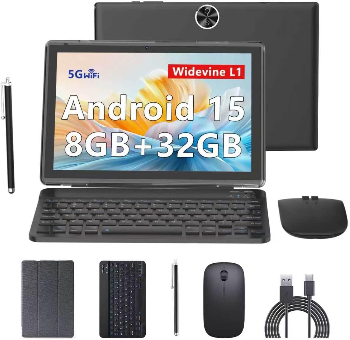 Android 15 | Tabalet with Keyboard | Tablet 10 inch | 2 in 1 Tablet