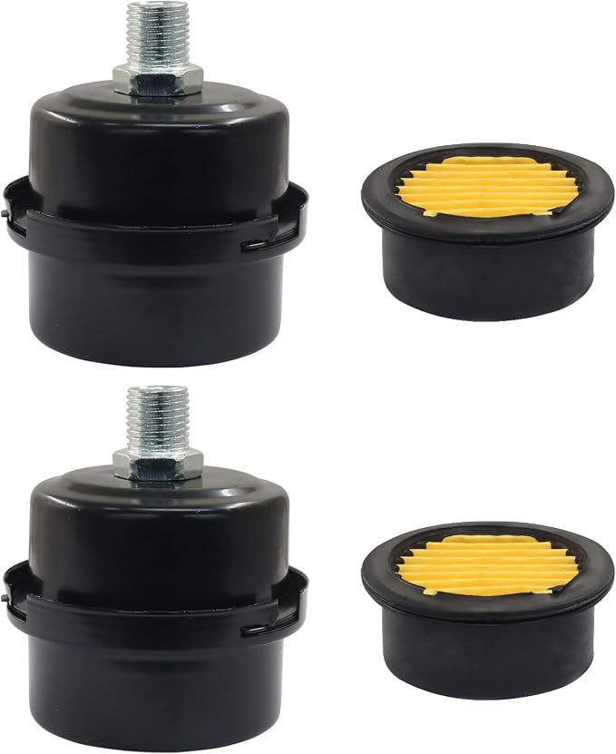2 Pcs Air Compressor Silencer, 1/4" Thread Air Compressor Intake Filter 12.5mm