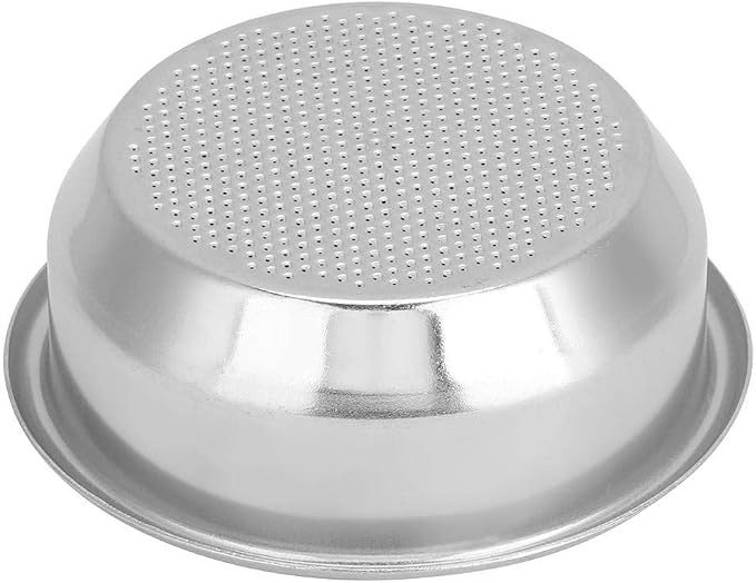 Fdit 58mm Stainless Steel Coffee Filter Basket Single Layer Double Doses Filter