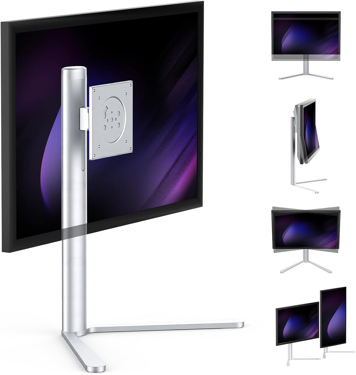 Aluminum VESA Monitor Stand for Monitor Weight 7.7-11 lb, 24-27″