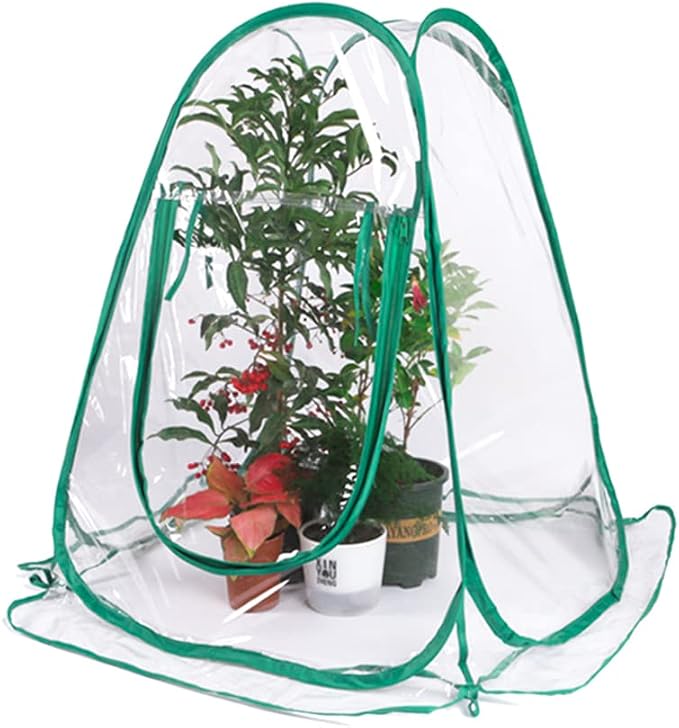 Mini PVC Greenhouse Cover Portable Insulated Pop Up Flower House