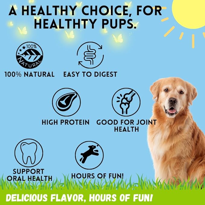 BULLYSTICKS & MORE 12 Inch Beef Collagen Rolls for Dogs (Regular Size - 6 Count) - Bones for Dogs - Dog Parents Choice - No Hide Beef Cheek Rolls