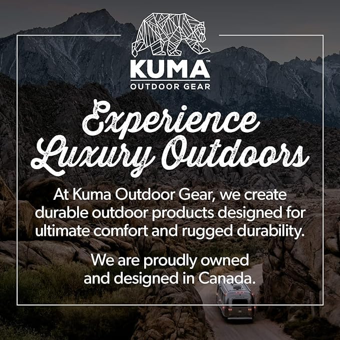 Kuma Outdoor Gear Lazy Bear Dog Bed with Carry Bag, Ultimate Portable Luxury Outdoor Dog Bed for Camping, Glamping & Outdoor Adventures (Heather Grey)