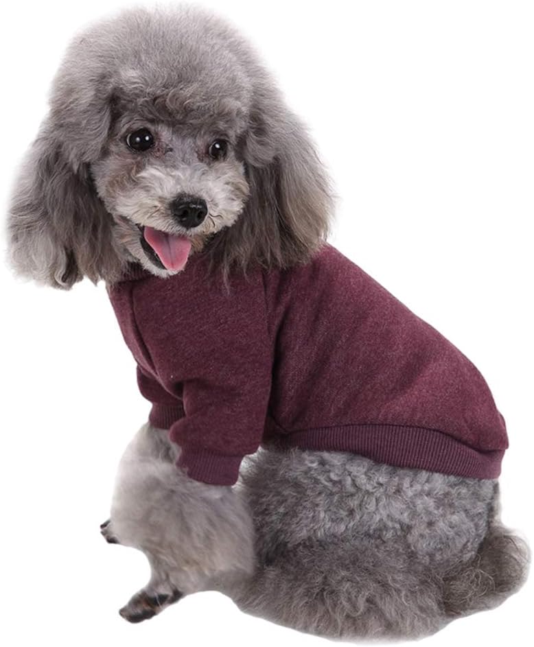 Jecikelon Dog Clothes Dogs Sweater Soft Puppies Clothing Winter Puppy Sweaters Warm Outfit for Dogs Small XXS XS Cat Apparel (Medium, Brown)