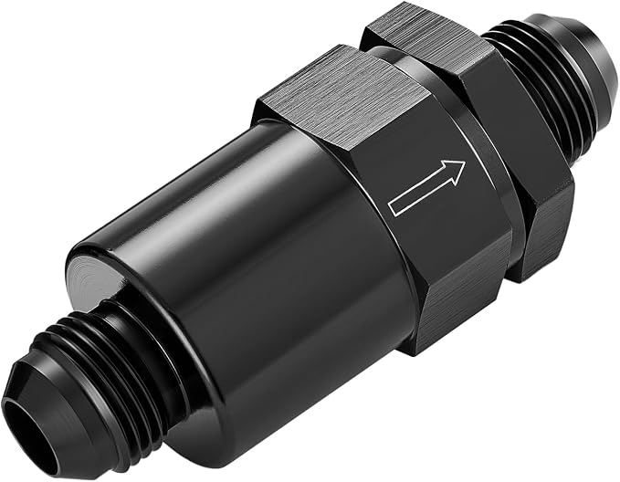 EVIL ENERGY 8AN Billet Inline Fuel Filter 30 Micron Aluminum Black