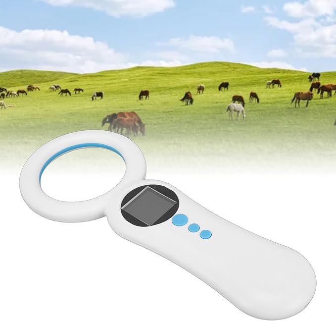 Pet Microchip Scanner, 500 Records Data Storage EMID Pet Microchip Reader, Rechargeable Chip ID Scanner Support for FDX - B Chips 134.2kHz 125kHz