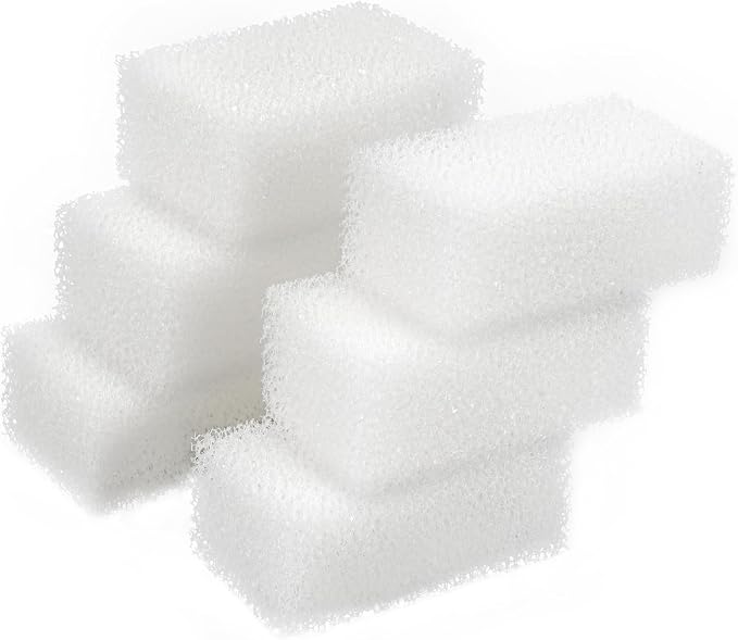 AQUANEAT 6-Pack Replacement Filter Sponge Pads, Aquarium Foam Insert Compatible