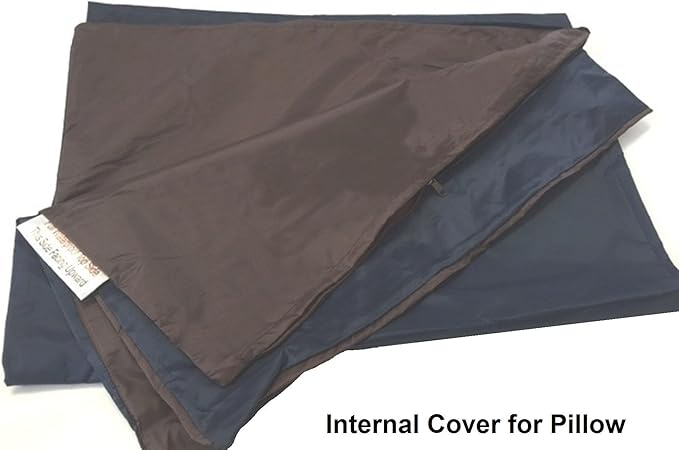 Dogbed4less Shredded Memory Foam Pillow Dog Bed with Waterproof Liner and Machine Washable Cover (Brown Denim, Medium 36"X29")