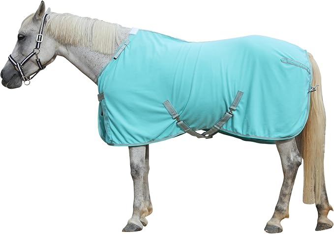 Horse Fleece Cooler, Blanket Liner - 300g Anti-Pilling Fleece, Moisture-Wicking, Cooling & Drying for Post-Workout, Bath & Travel, Prevent Overheating & Chilling Mintgreen 66