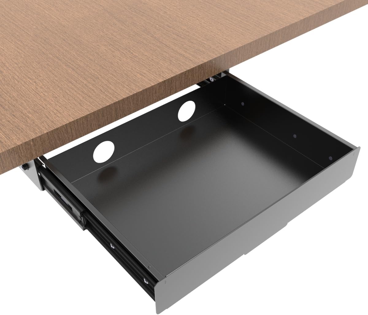 Under Desk Slide out Drawer 13.4" Wide with Cable Management