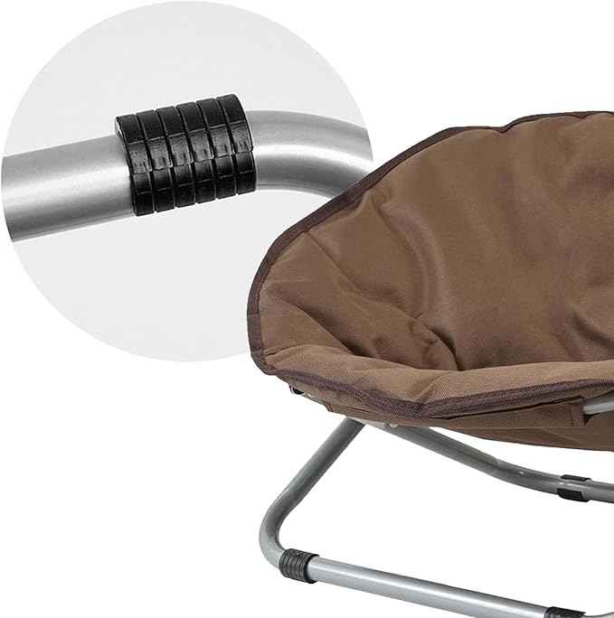 Portable Dog Bed 48 * 38cm Fold Moon Bed Chair, Foldable Taco Pet Bed Elevated Dog Bed, Waterproof Camping Chairs for Small Dogs and Pets - Brown