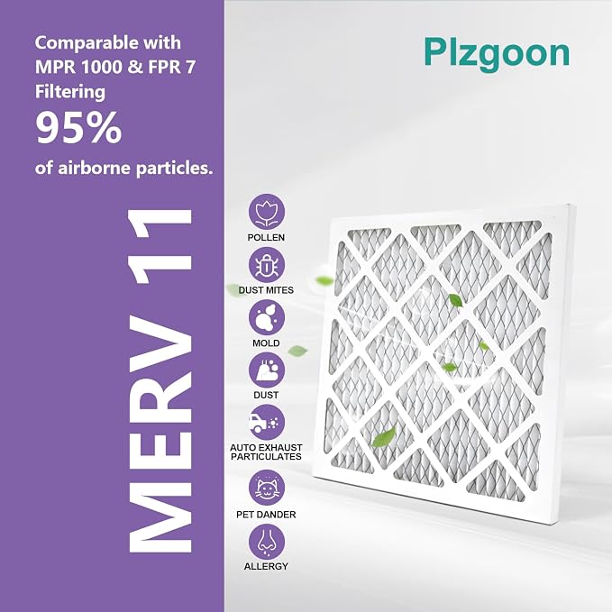 10x10x1 Air Filter MERV 11 MPR 1000 Pleated Air Conditioner Filter