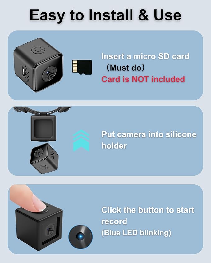 Dog Camera Collar 1080P HD Video Recording Pet POV Cam, NO WiFi NO APP, Body Camera for Dogs(No Micro-SD Card Included)