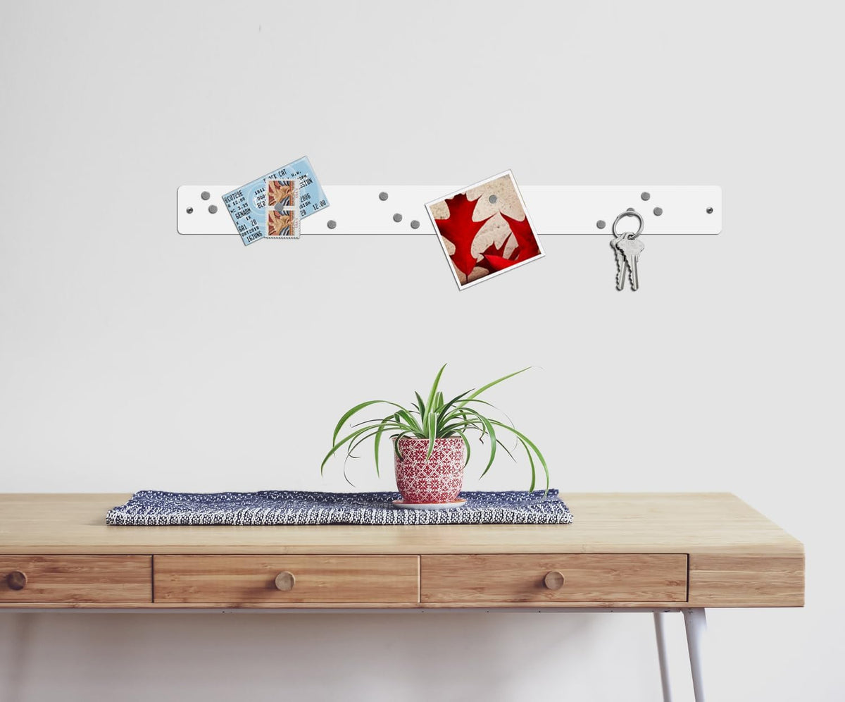 Three by Three Seattle 28"x2.5" Magnetic Strip Board, 3-Pack (White)