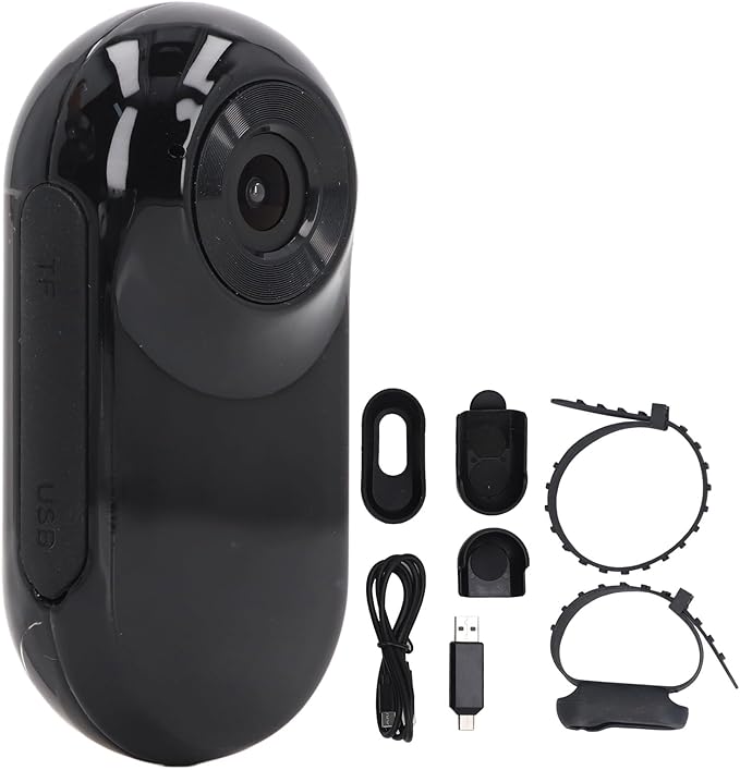1080P Dog Collar Camera, Lightweight Pet Collar Cam with 0.96 inch LCD Display, 90° Wide Angle, Mini Pet Camera Cats (Black)