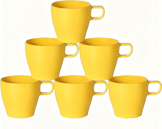 6-Pack 10oz Unbreakable Coffee Mugs, Microwave Safe Premium Drinkware,