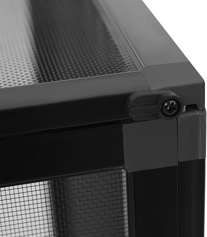 Reptile Terrarium 17.72" x 17.72" x 31.50" Vertical Metal Mesh Structure Enclosure with Hinge Door and Removable Top Mesh for Small Reptiles, Geckos, Frogs, Lizards, Snakes