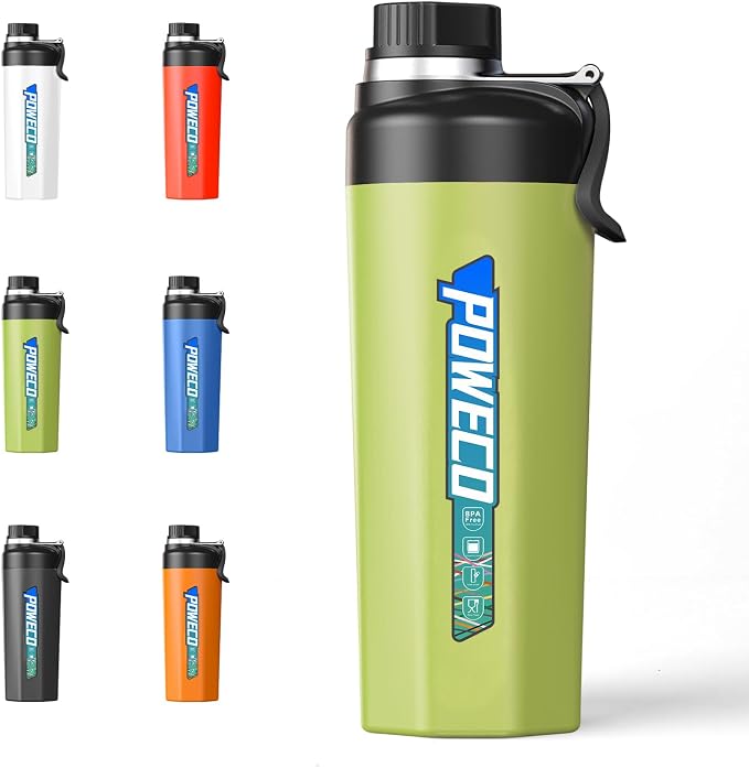 Ceramic Lined Water Bottle, 18 oz Insulated Travel Mug