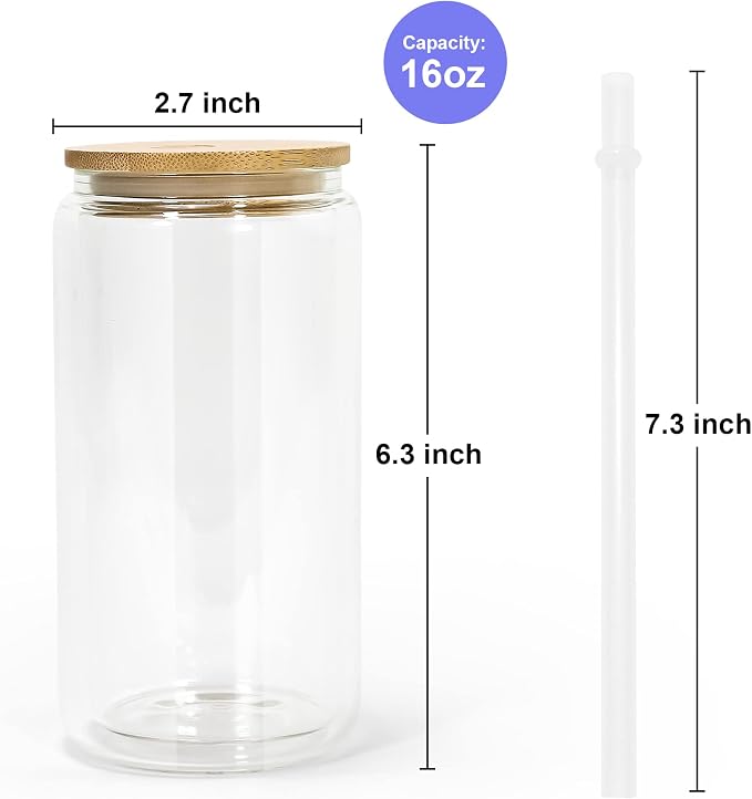 AGH 16OZ Sublimation Snow Globe Glass