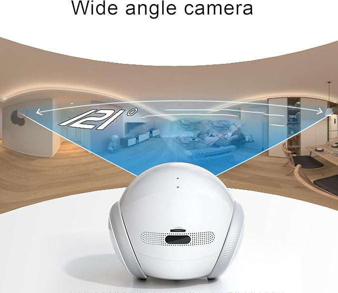 Vikye Pet Camera, 1080P Movable Pet Camera Indoor, 360 Pan/Tilt View 2 Way Talk Video Recording Puppy Cam, Night Vision, Motion Detection