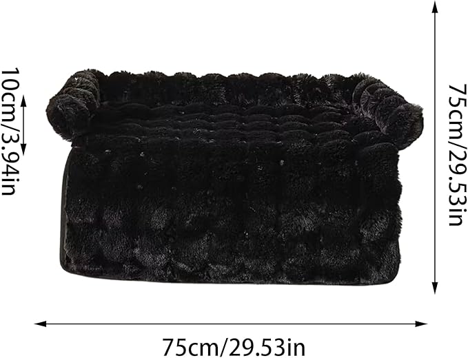 Dog Bed for Couch, Furniture Protector Raised Edge with Padding, Calming Plush Dog Bed with Soft Support, Home Kitchen Living Room, Nursery Apartment Daily Rest 29.53x29.53x3.94 inches