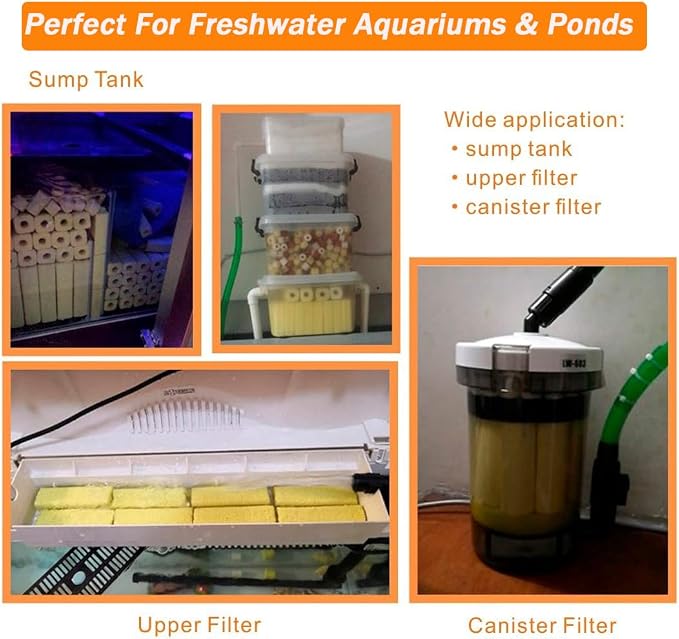 hygger 6.2-Inch Long Aquarium Bio Media Ceramic Filter Media Blocks
