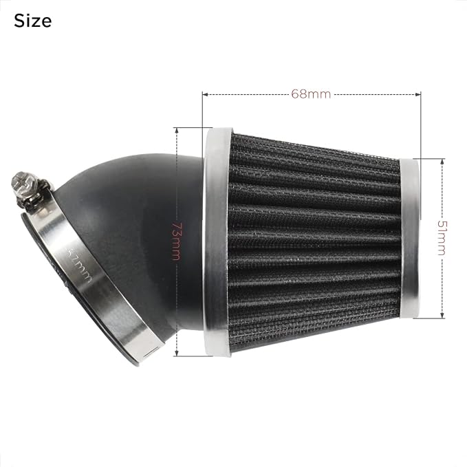 Evermotor Mini Engine Air Filter, 34mm 35mm 36mm Air Filter Replacement Cleaner