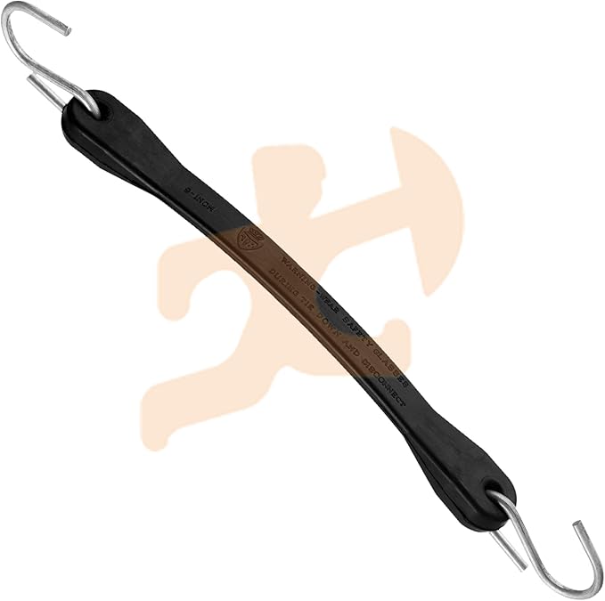 Rubber Bungee Cords with Hooks 25 Pack 9 Inch (14” Max Stretch) Heavy-Duty Black Tie Down Straps for Outdoor, Tarp Covers, Canvas Canopies, Motorcycle, and Cargo - by Xpose Safety