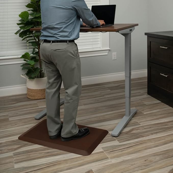 GelPro Anti-Fatigue Designer Comfort Kitchen Floor Mat, Leather Grain Truffle