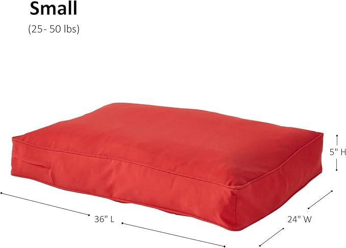 Casey Small (36 x 24 in.) Salsa Rectangle Indoor/Outdoor Pillow Style Dog Bed