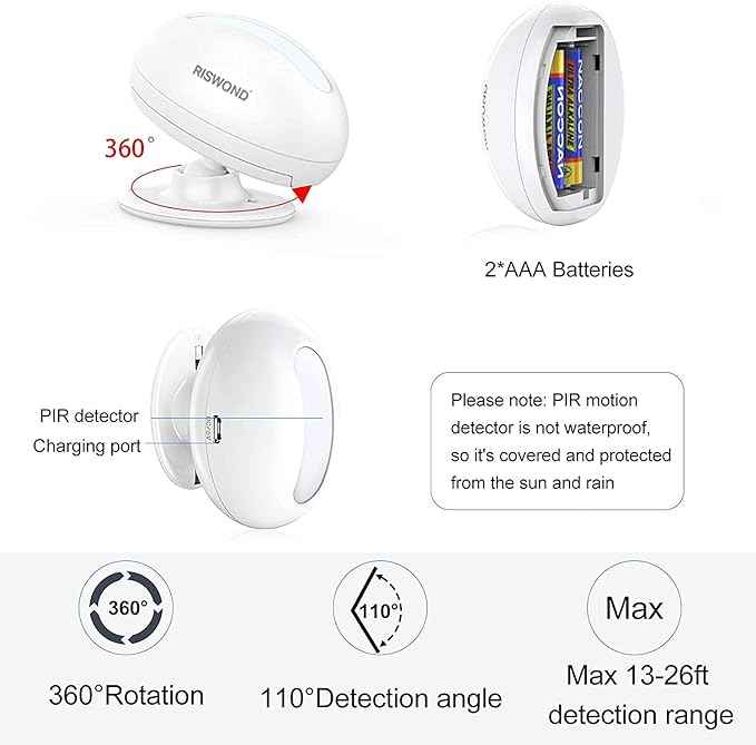 Wireless Motion Sensor Door Chime: Business Entry Doorbell Indoor Motion