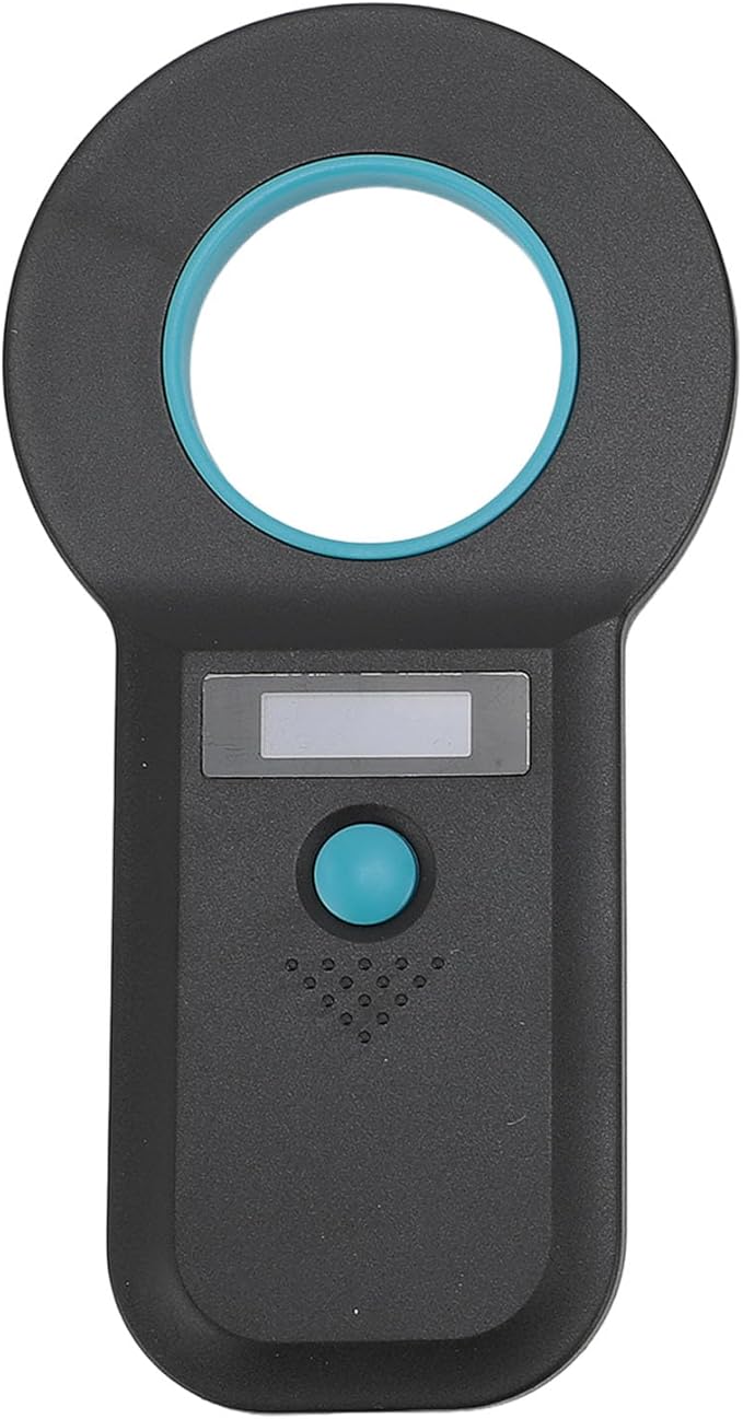 Acouto Pet Chip Scanner for Dogs and Cats - USB Microchip Reader with 15 Digits Recognition and 128 Data Storage, Compact & Portable Device (Black)
