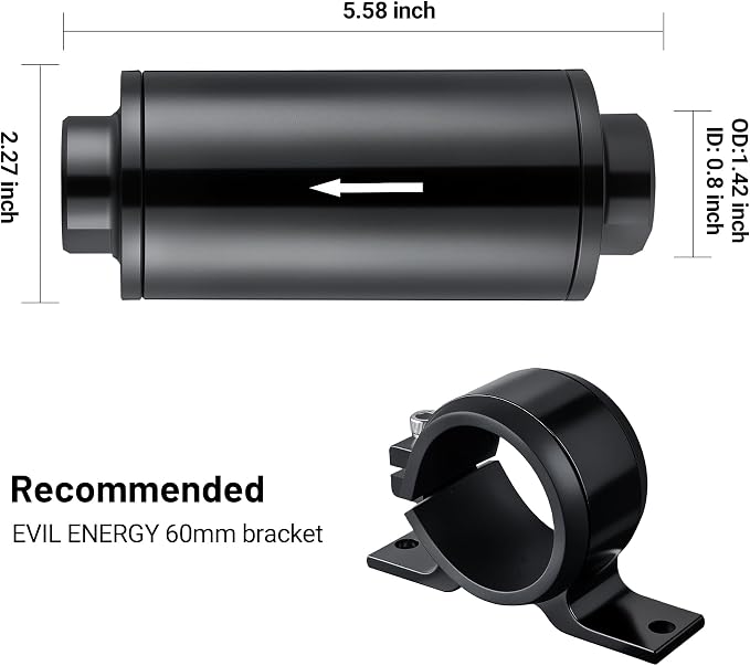 EVIL ENERGY Inline Fuel Filter 30 Micron