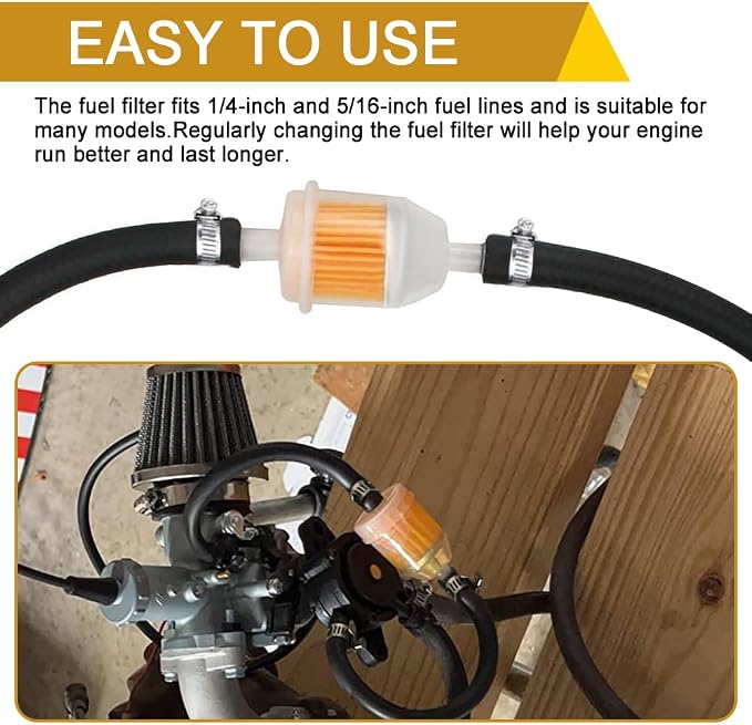 2PCS Gas Inline Fuel Filters