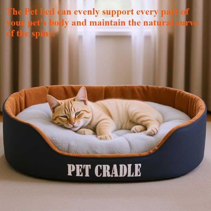 Dog Bed Orthopedic Dog Couch Bed, Waterproof Pet Bed with Removable Washable Mat & Non-Slip Bottom(Grey,15.75''X11.81'')