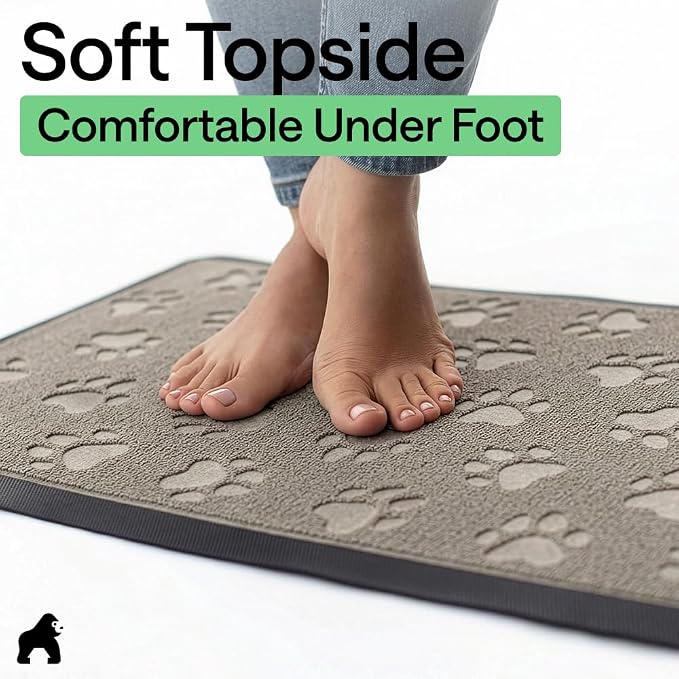 GORILLA GRIP 100% Waterproof All-Season WeatherMAX Doormat 35x23, US Designed
