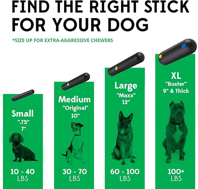 Goughnuts — Dog Toys for Aggressive Chewers | Virtually Indestructible Dog Toy Stick for Medium Breeds Such as Pit Bulls | Heavy Duty Dog Toy | Green