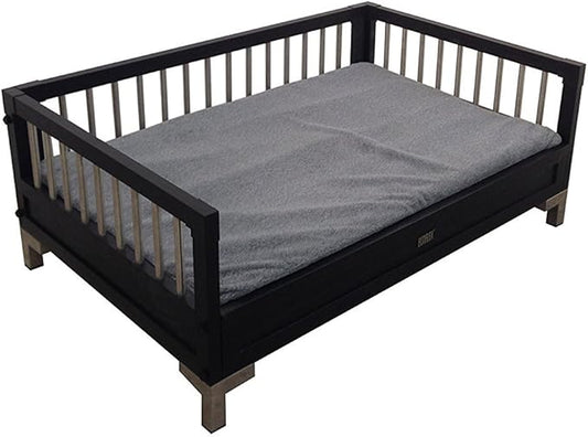 New Age Pet ecoFLEX Manhattan Raised Dog Bed w/Removable Cushion, X-Large, Espresso