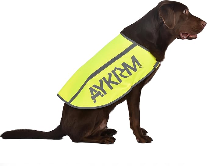 Yellow Reflective Dog Vest for XLarge Breeds, High Visibility Dog Safety Vest Harness with Removable Bell Keep Safe from Hunting, Training & Cars Accidents