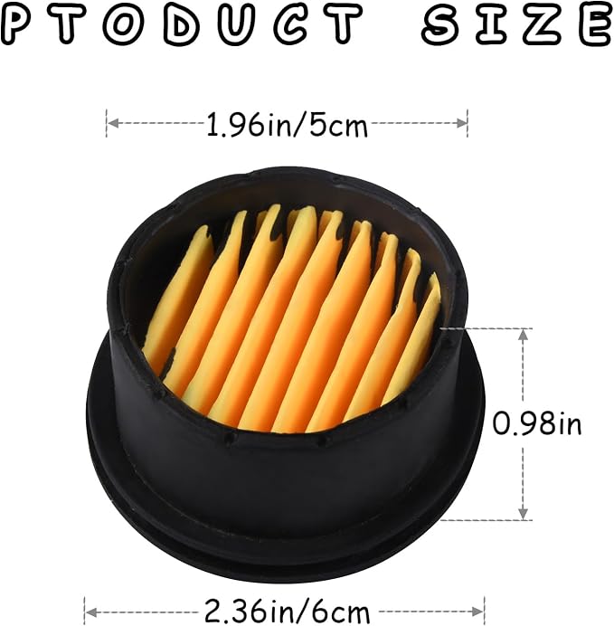 4Pcs Air Compressor Silencer Filter Elements, Air Compressor Intake Filter